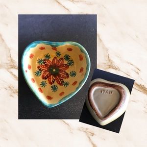 Small Italian Pottery Heart Dish